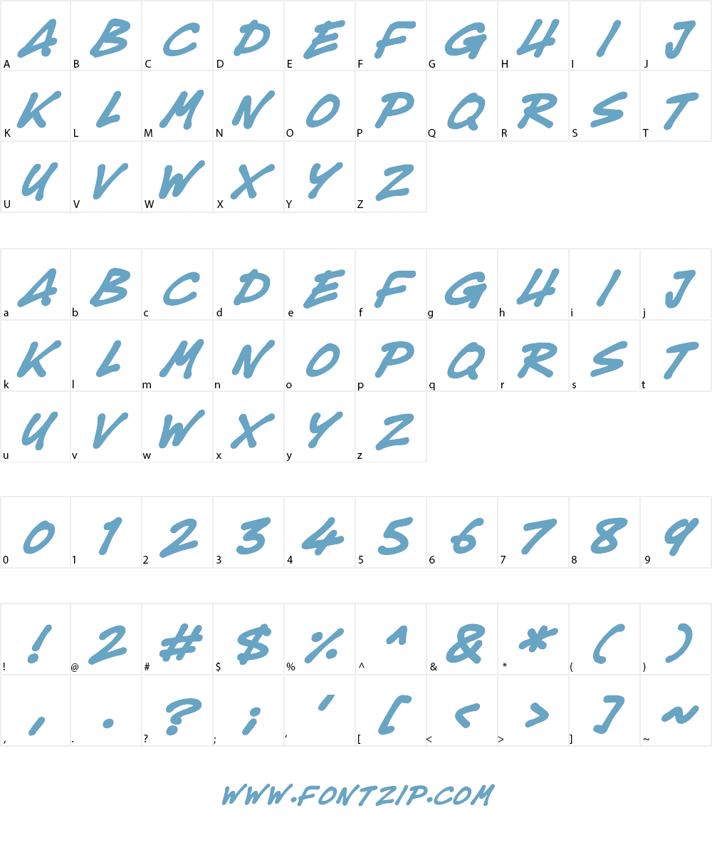 Super Tasty Font Character